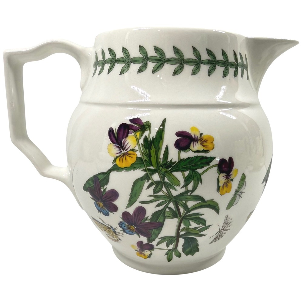 PORTMEIRION Botanic Garden Viola Tricolor Pansy Creamer Pitcher Jug 5"England
